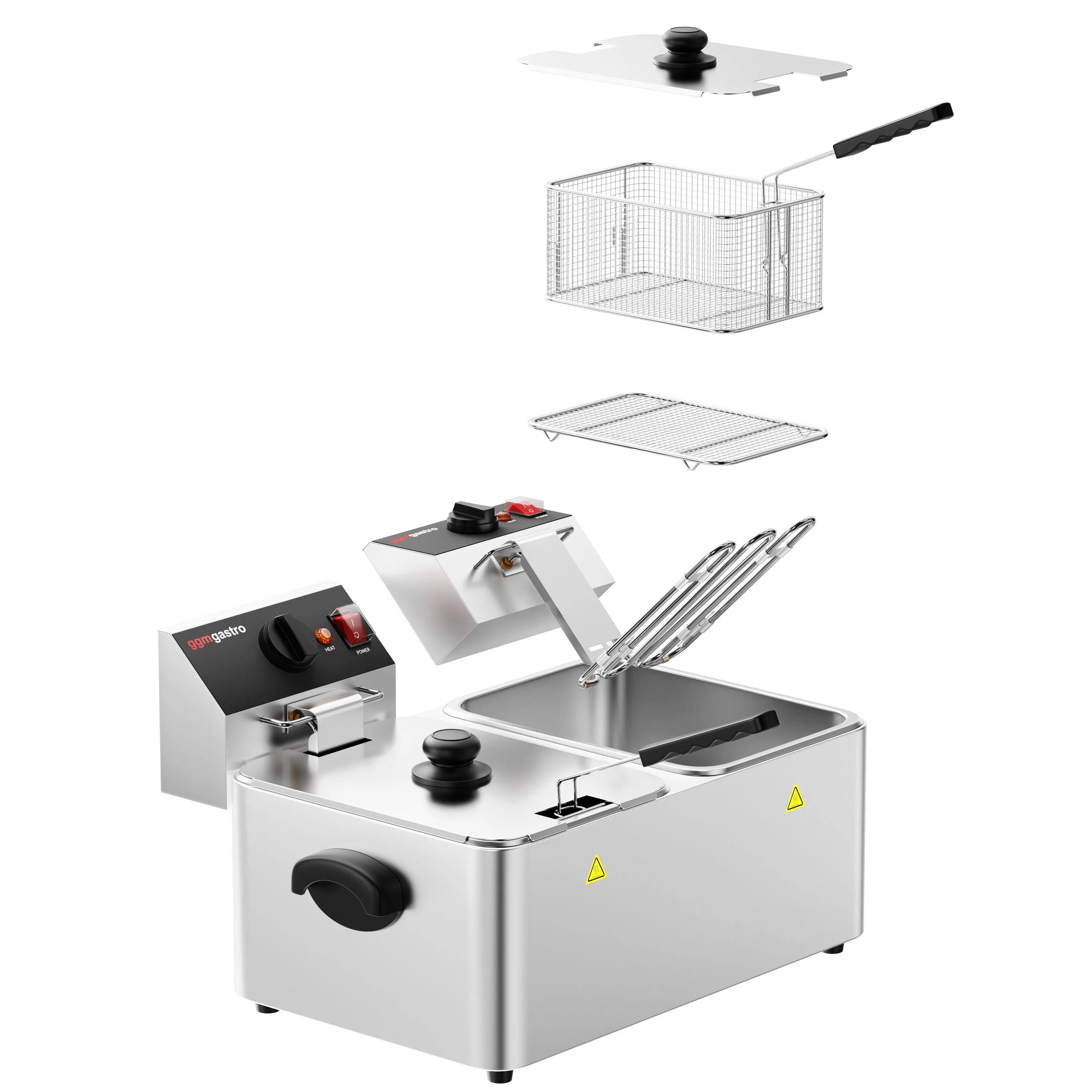 Фритюрница 4+4 л GGM Gastro EFH4+4 1