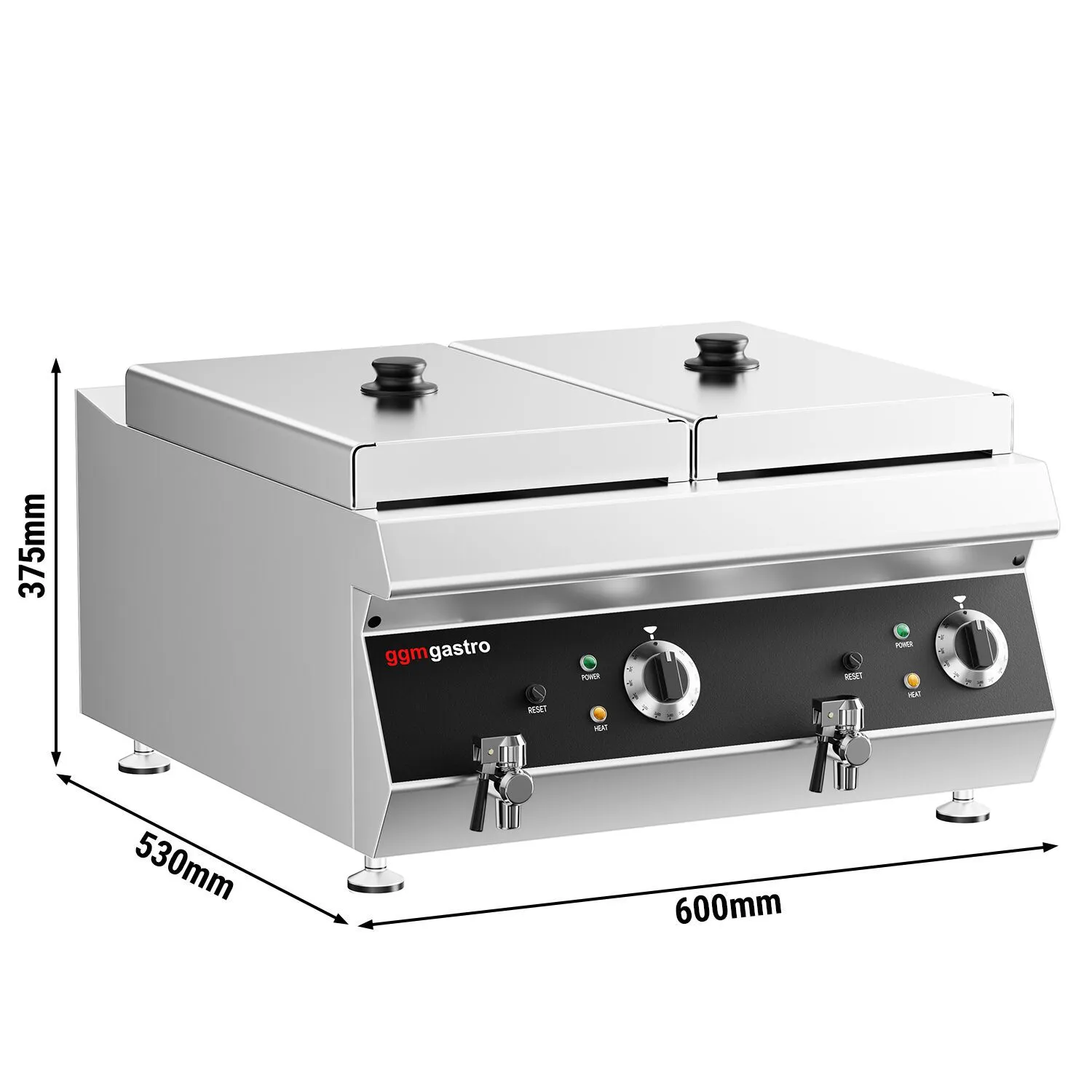 Фритюрниця 8+8 л/зі спускним краном GGM Gastro EFK653-8+8N 0