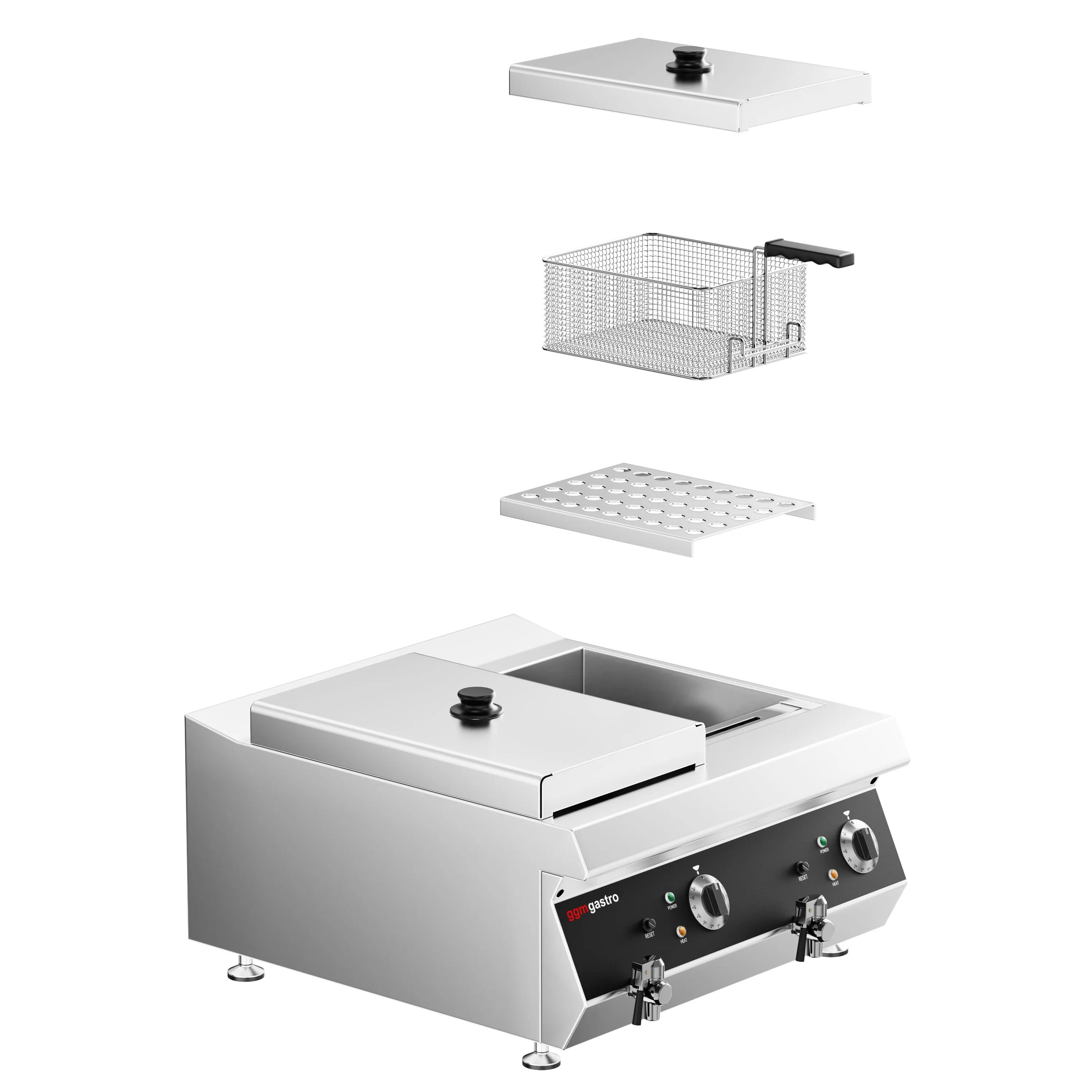 Фритюрниця 8+8 л/зі спускним краном GGM Gastro EFK653-8+8N 1