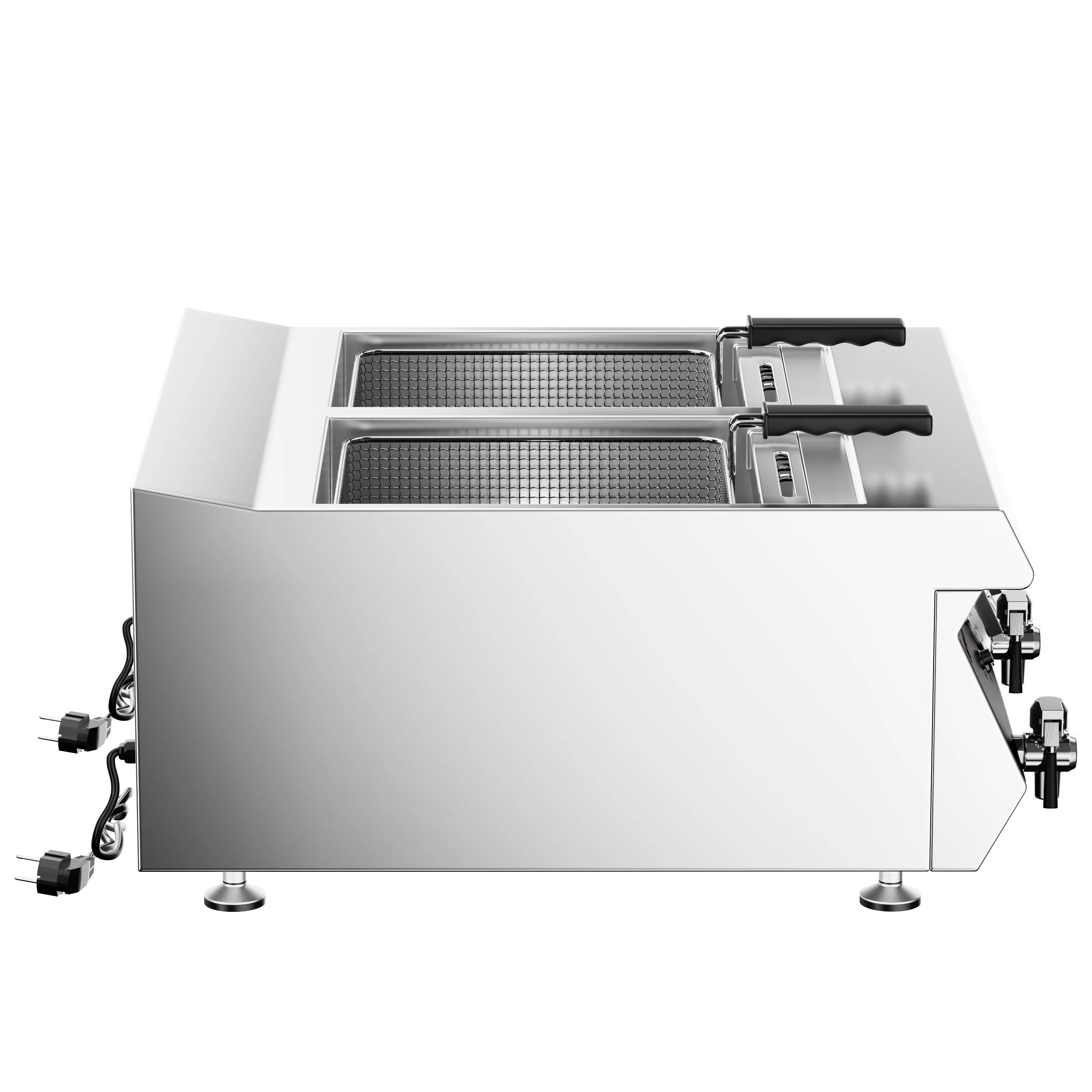 Фритюрниця 8+8 л/зі спускним краном GGM Gastro EFK653-8+8N 2