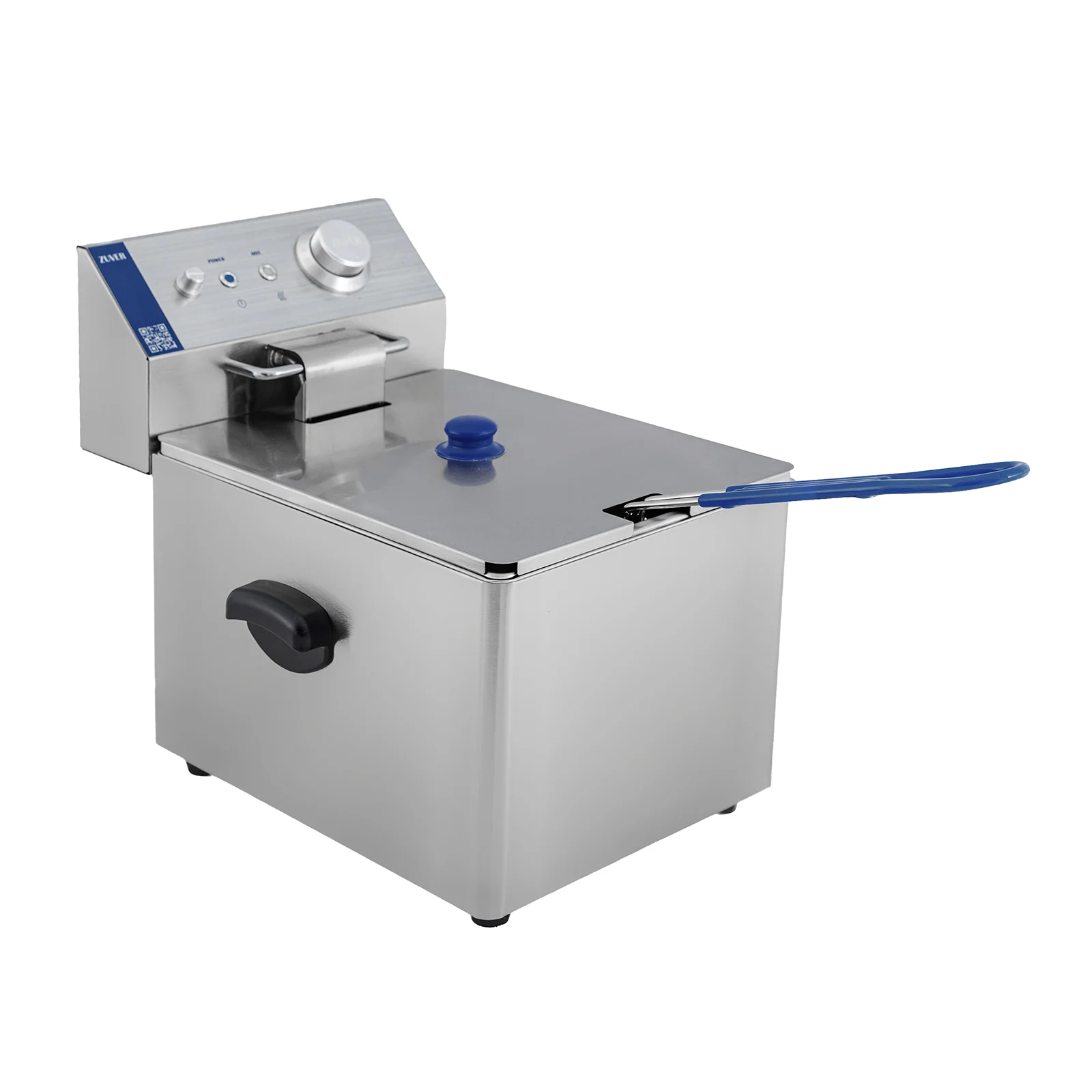 Фритюрниця професійна електрична ZUVER Bavaria 1X8 Handle з ручками у гастроємності та корпусі 2800W з захистом від перегріву 2