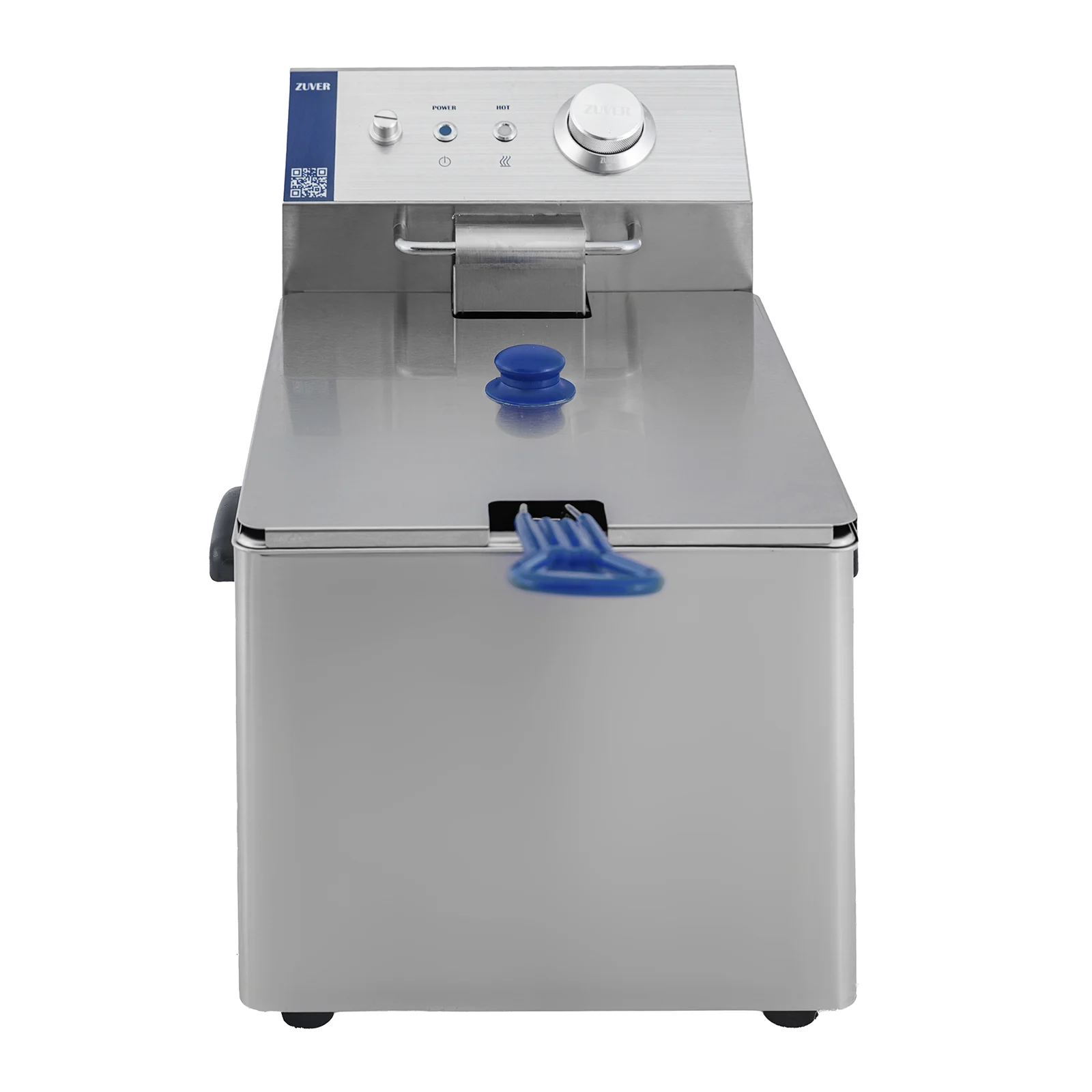 Фритюрниця професійна електрична ZUVER Bavaria 1X8 Handle з ручками у гастроємності та корпусі 2800W з захистом від перегріву 4
