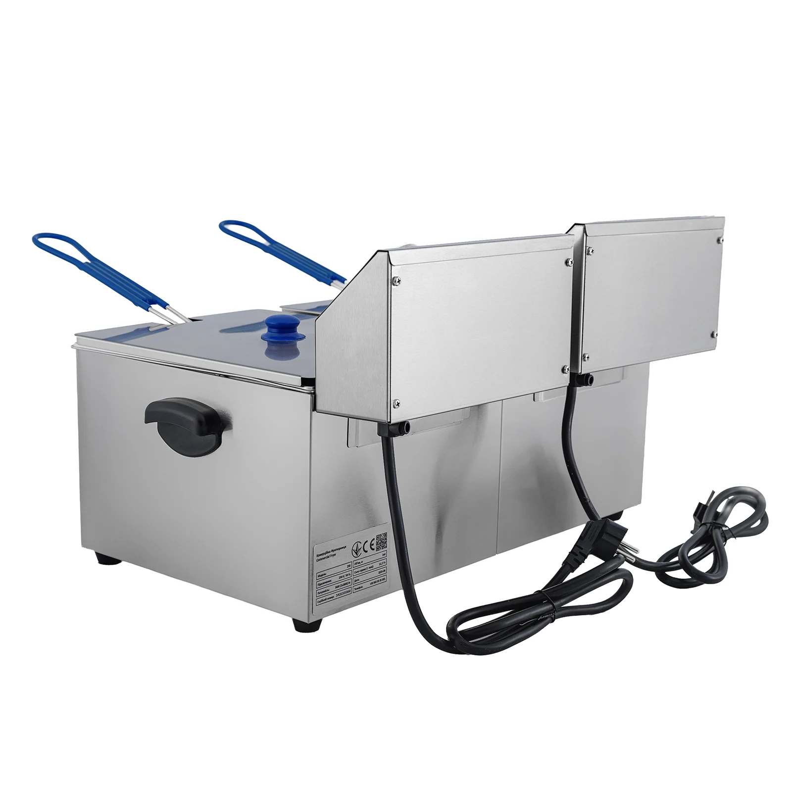 Фритюрниця професійна двопостова ZUVER Bavaria 2X8 Handle з ручками у гастроємностях та корпусі 5600W з захистом від перегріву 6
