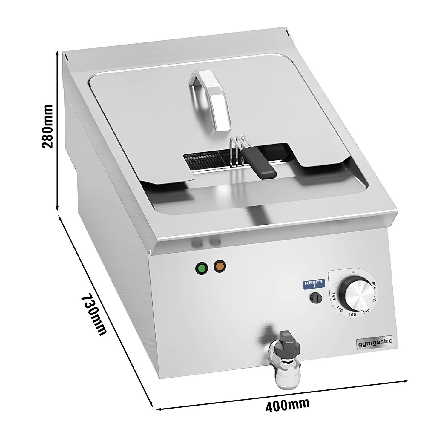 Фритюрниця електрична GGM Gastro EFB473B-10 0