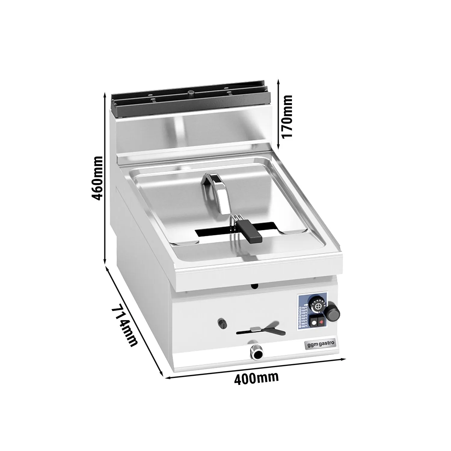 Фритюрница газовая 10 л (6,9 кВт) GGM Gastro GFB473T-10 0