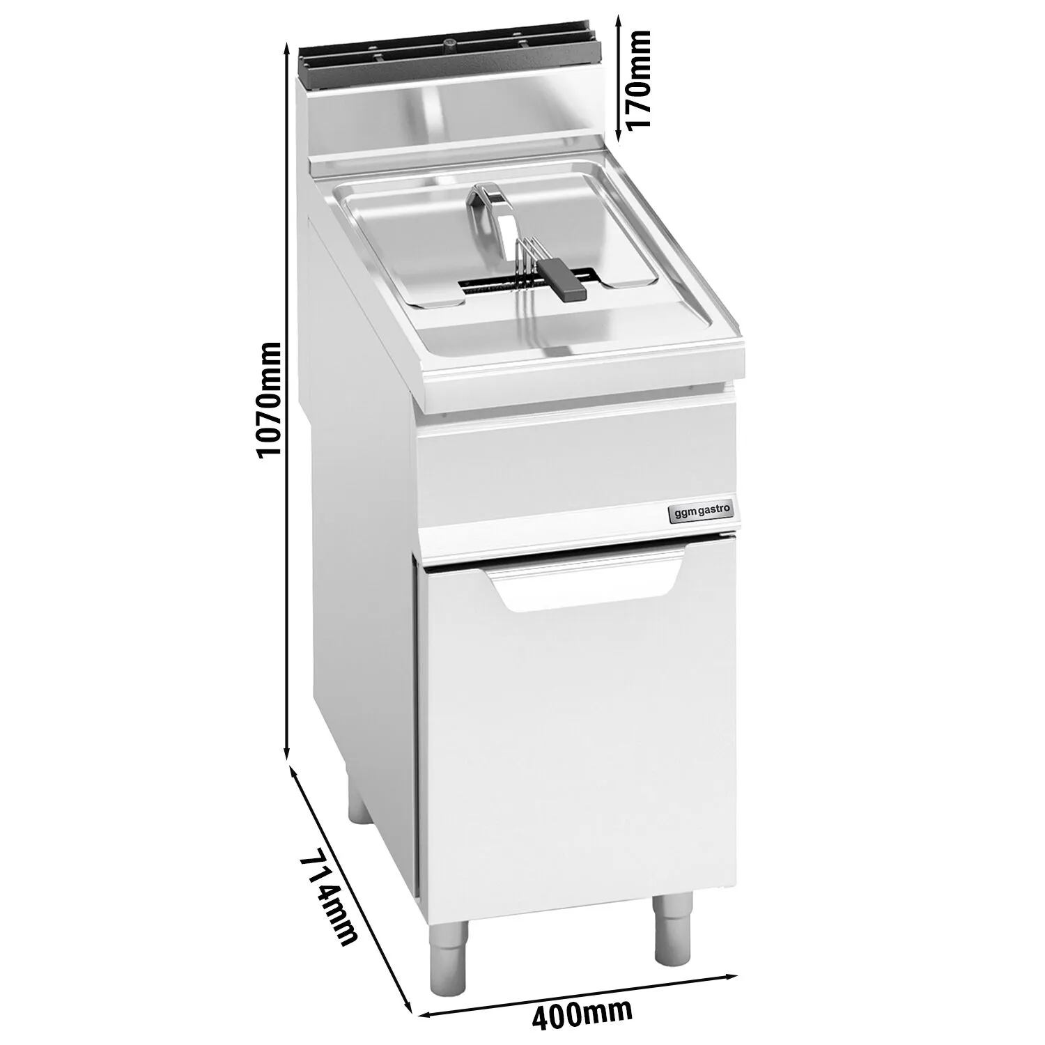 Фритюрница газовая 15 л (12,7 кВт) GGM Gastro GFB479T-15 0
