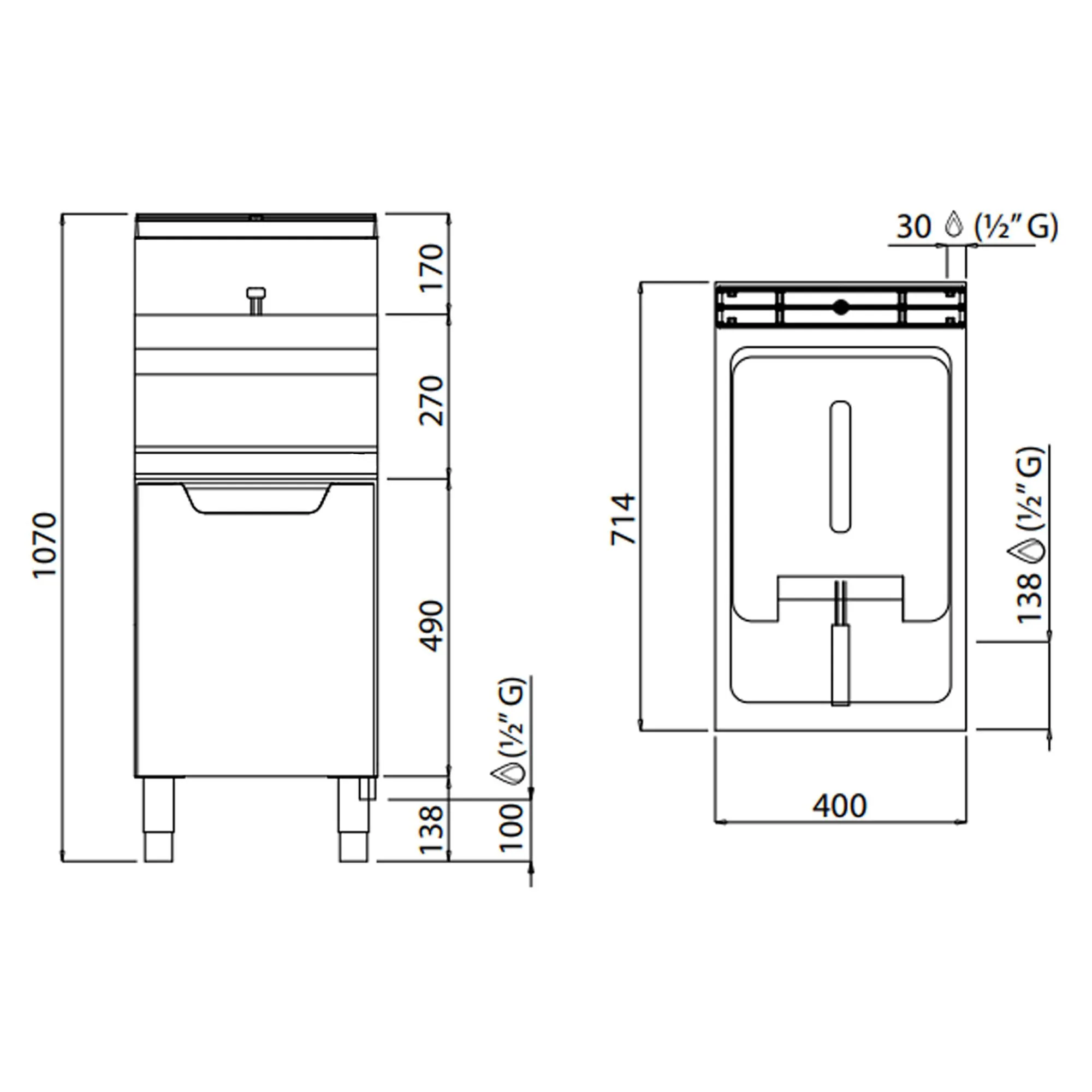 Фритюрница газовая 15 л (12,7 кВт) GGM Gastro GFB479T-15 2