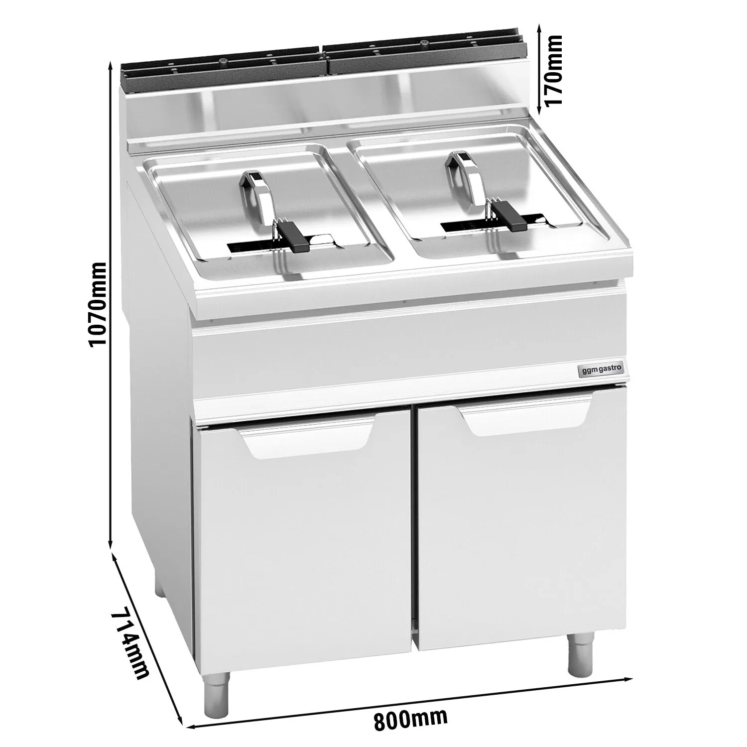 Фритюрница газовая 20+20 л (33 кВт) GGM Gastro GFB879T-20+20 0