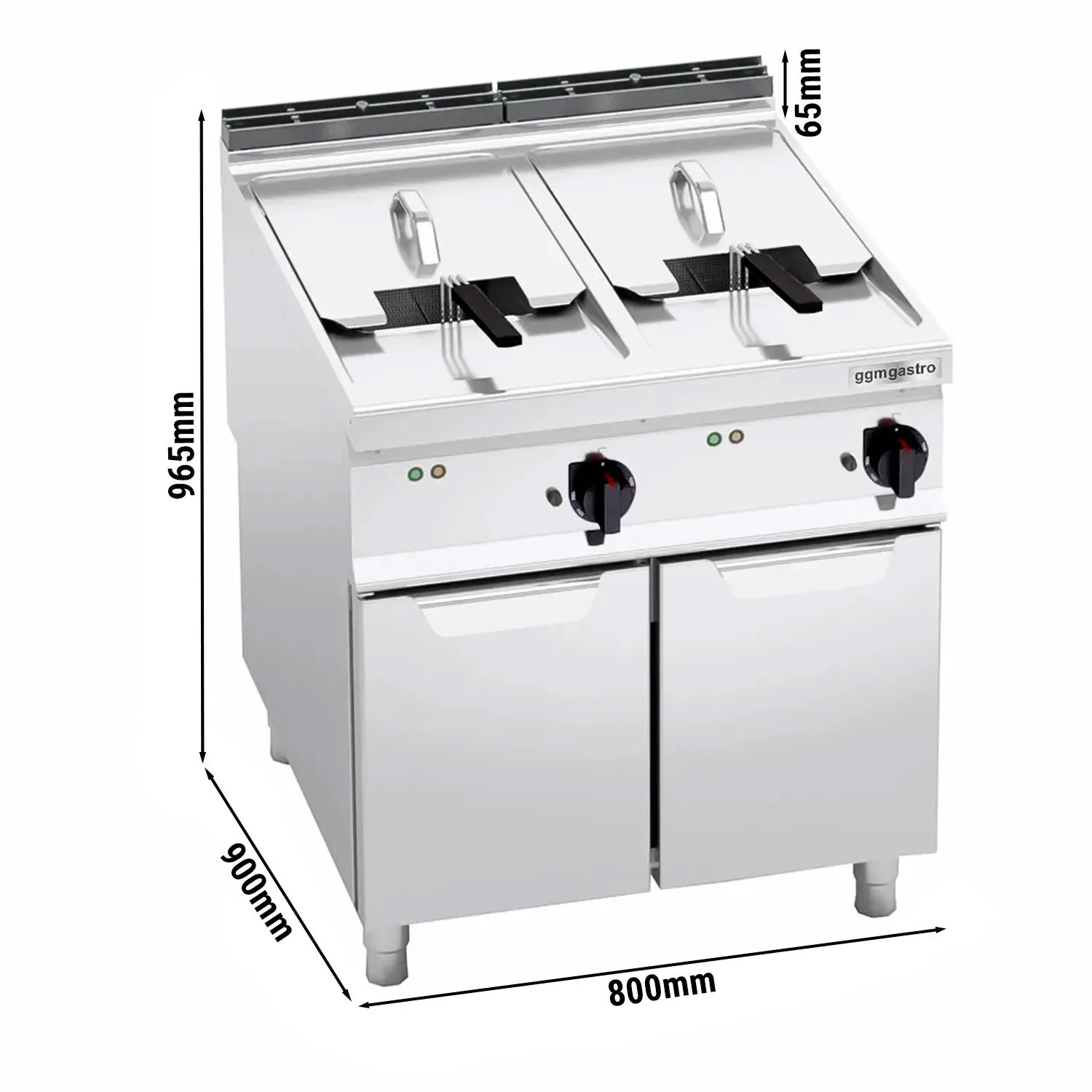 Фритюрница газовая 22+22 л (44 кВт) GGM Gastro EFB899P-22+22 0