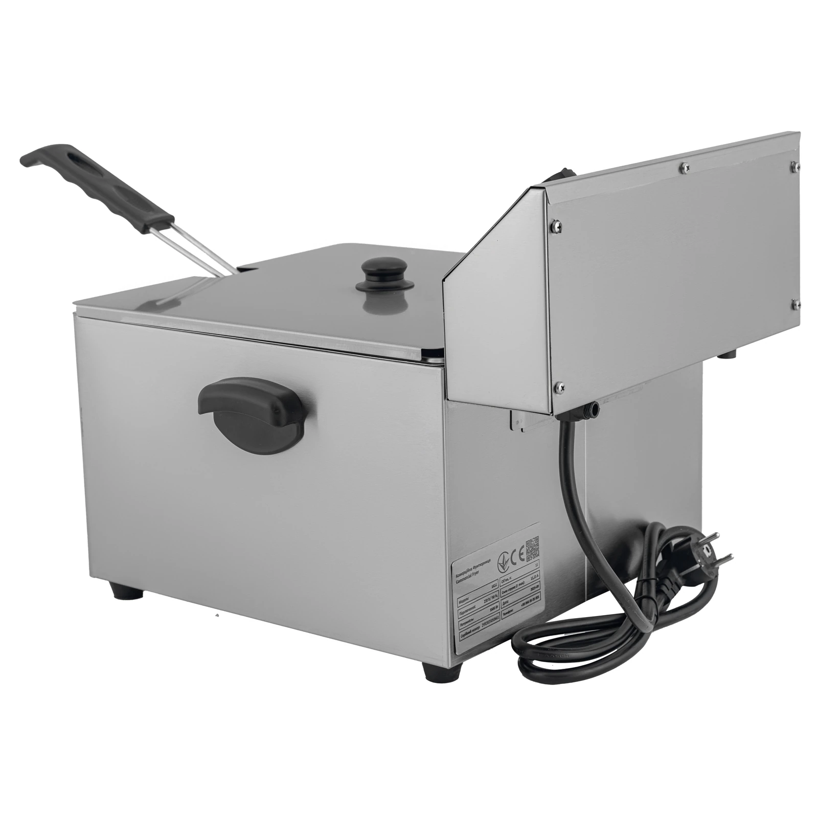 Фритюрниця професійна двопостова ZUVER Bavaria 1X11 Handle з ручками в гастроємностях та корпусі 3500W із захистом від перегріву 3