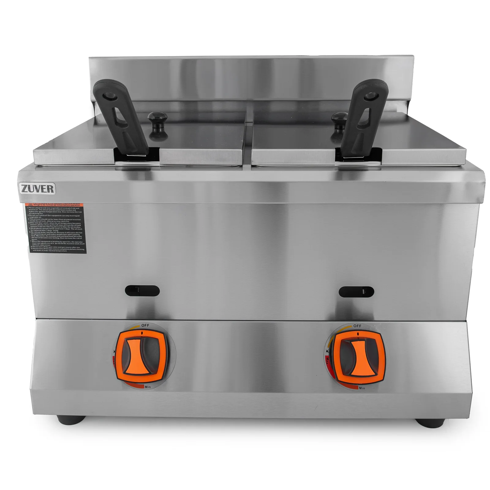 Фритюрниця професійна двопостова газова ZUVER Dragon 2-6 LPG 3