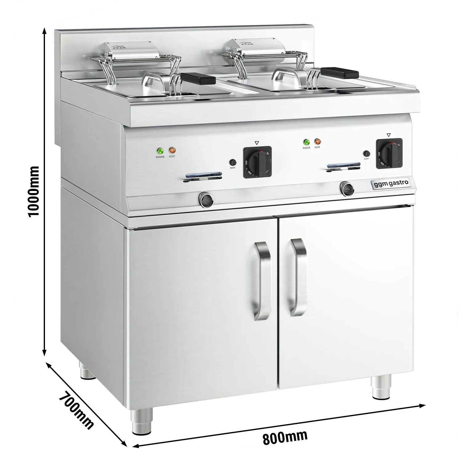 Фритюрниця електрична з підставкою GGM Gastro EFK800-END#UBK800-E 0