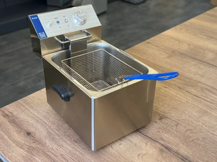 Фритюрниця професійна електрична ZUVER Bavaria 1X8 Handle з ручками у гастроємності та корпусі 2800W з захистом від перегріву 12
