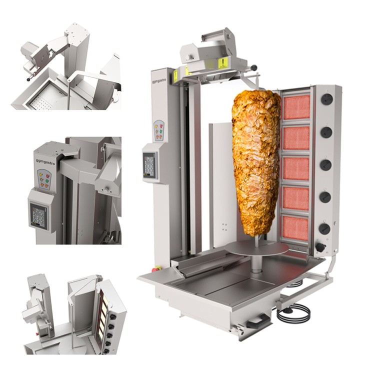 Гриль для шаурми газовий GGM Gastro DRAT120 2