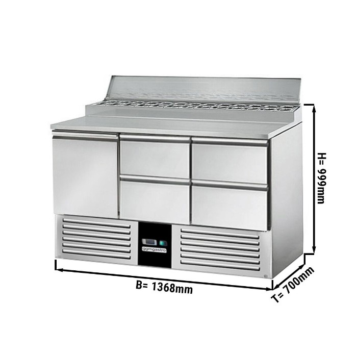 Холодильний стіл саладетта PREMIUM GGM Gastro SAG147AND#2#SBG1212 0