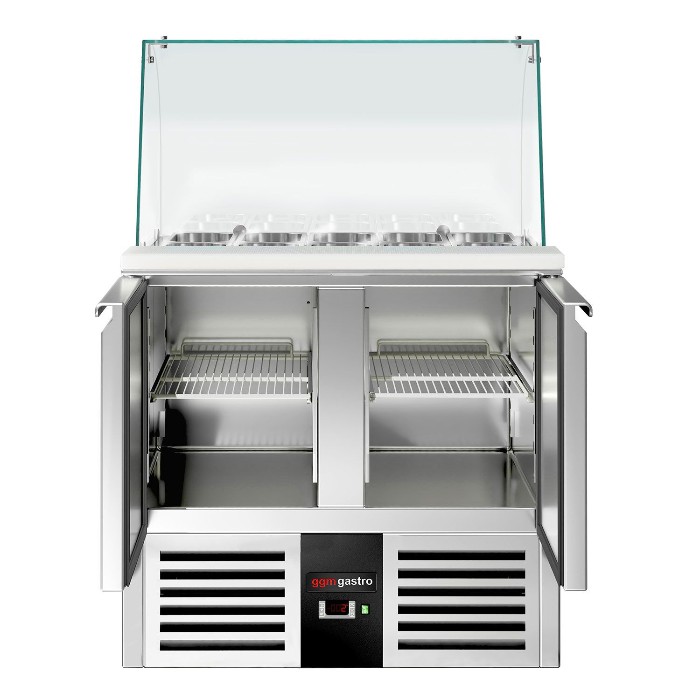 Саладетта зі скляною вітриною PREMIUM 0,9 x 0,7 GGM Gastro SAG97DRG-OG#GSG97 1