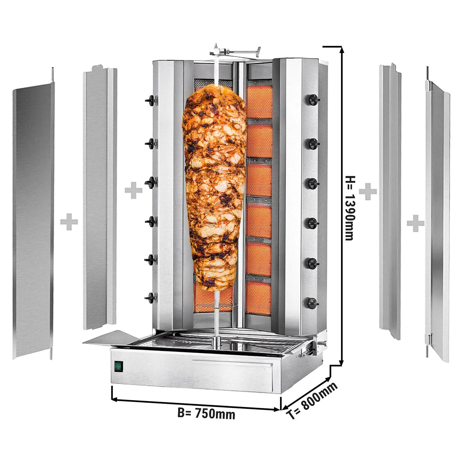 Газовий гриль для шаурми GGM-Gastro DUVK6+6-N 0