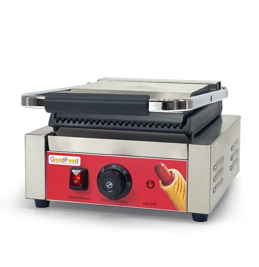 Гриль контактный GoodFood ECG10 Panini RED NEW с пружиной 1