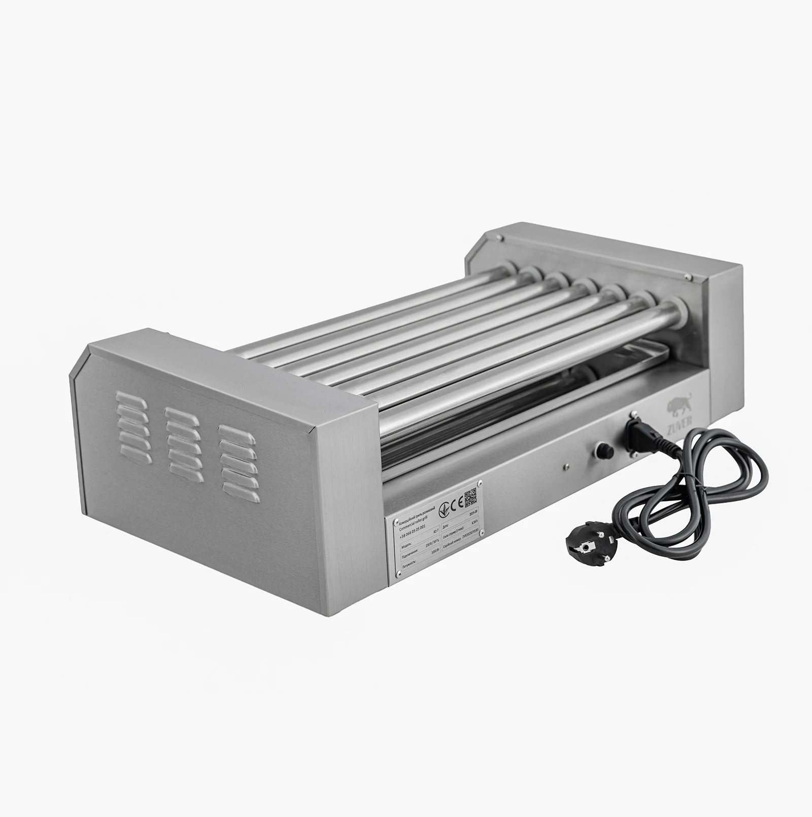 Гриль роликовий ZUVER Berlin Lux R2-7G без захисного скла 1050W 1