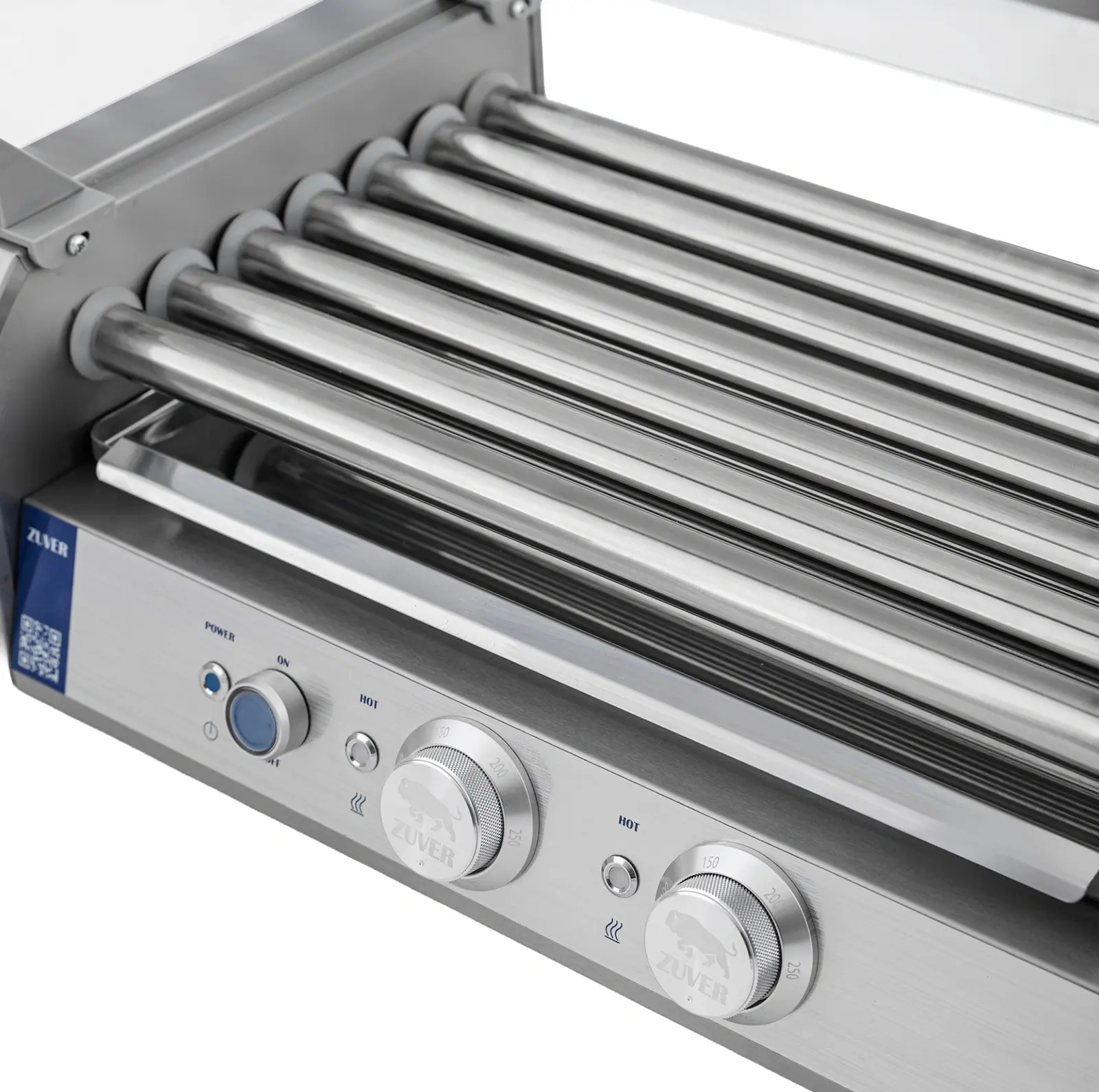 Гриль роликовий ZUVER Berlin Lux R2-7G із захисним склом 1050W 2