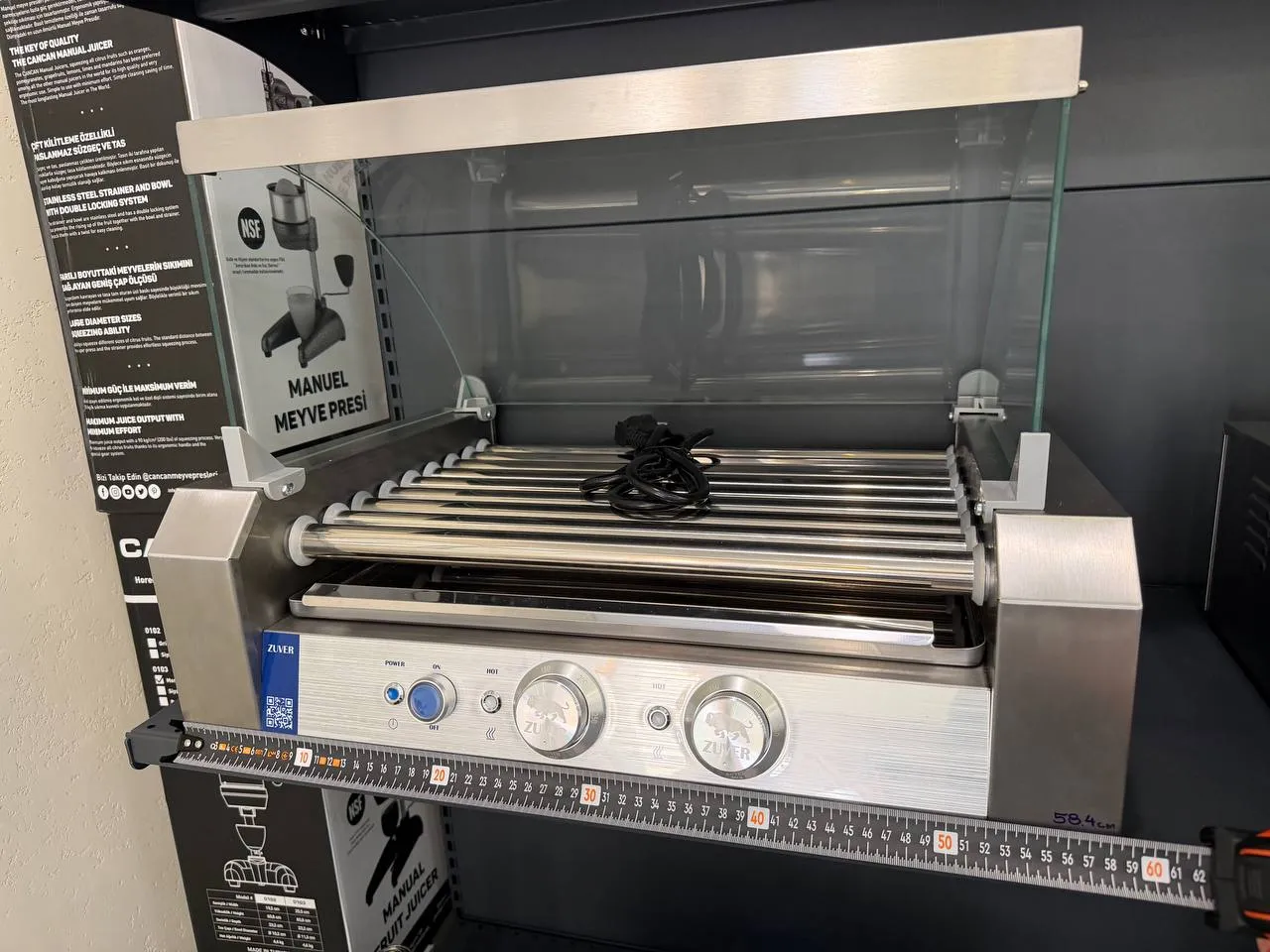 Гриль роликовый ZUVER Berlin Lux R2-9G с защитным стеклом 1350W 0