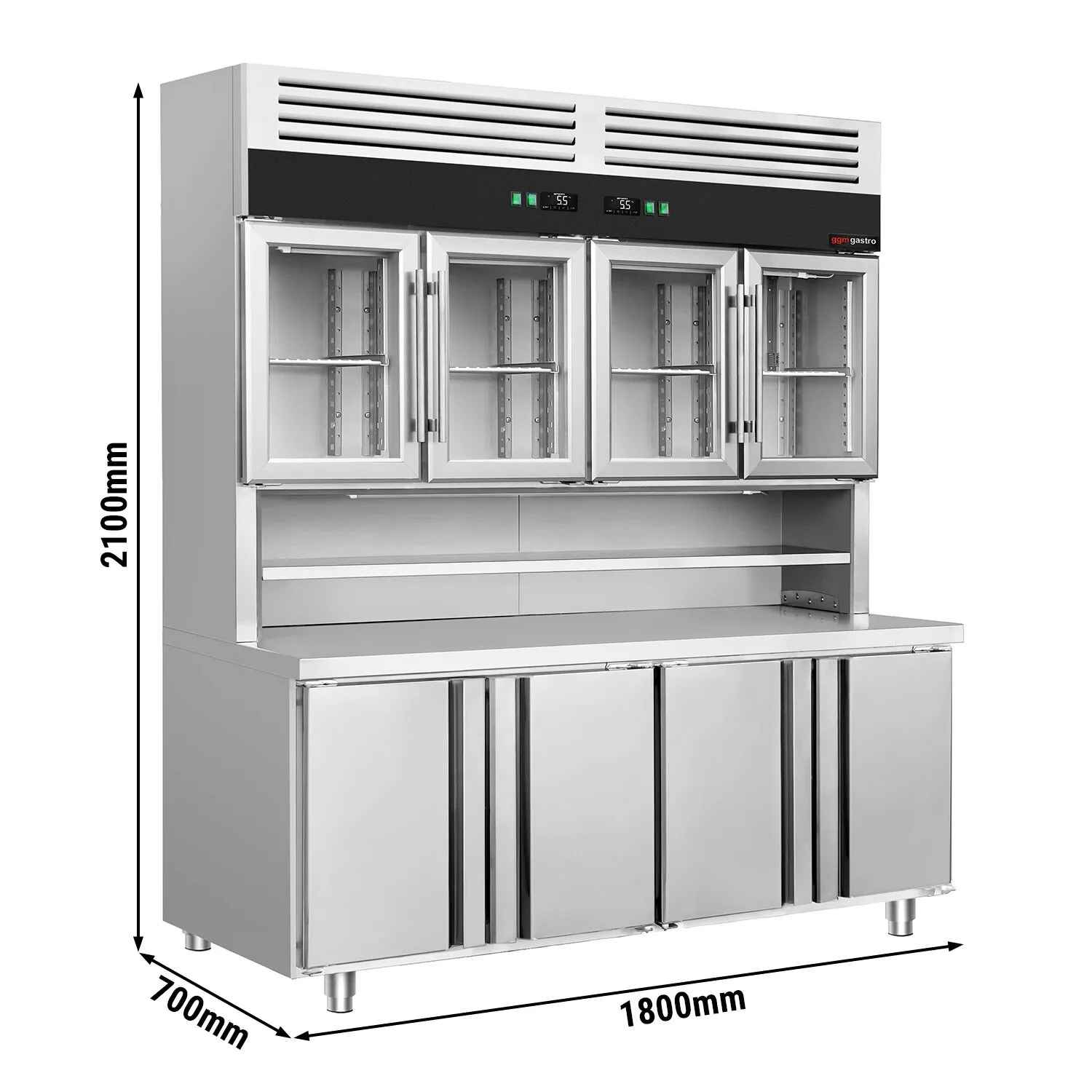Гірка холодильна з холодильним столом GGM-Gastro KKC4T7 2