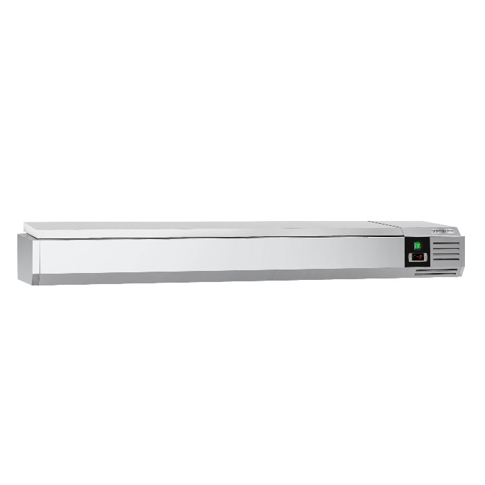 Холодильная витрина 1800x395мм - 8x GN 1/3 PREMIUM GGM Gastro AGG184END 1