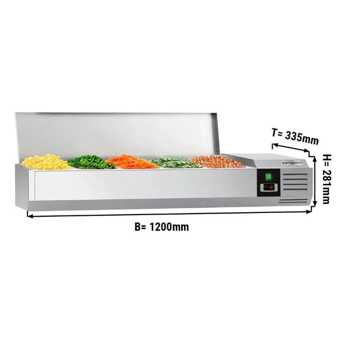 Холодильная витрина PREMIUM 1200x335мм GGM Gastro AGG123END 2