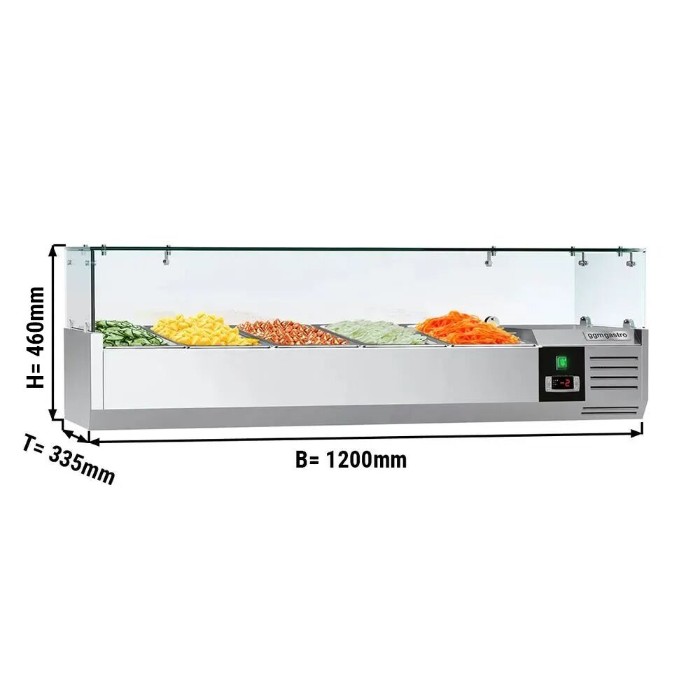 Холодильная витрина PREMIUM 1200x335мм GGM Gastro AGG123ND 1