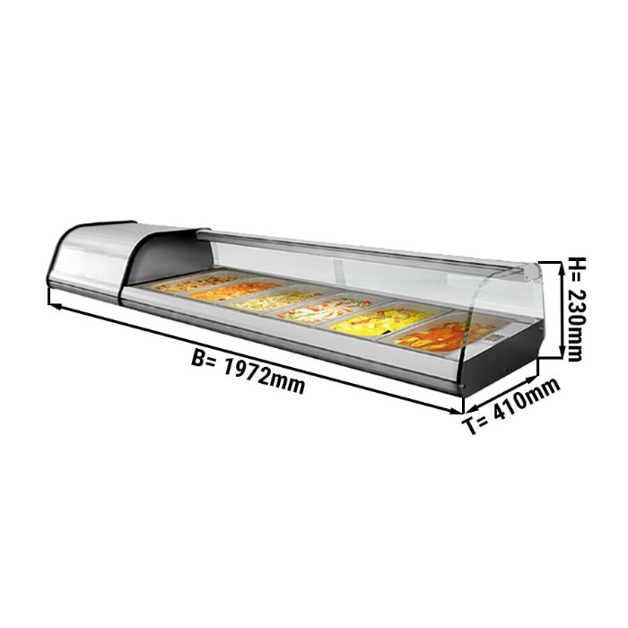 Холодильная витрина Tapas - 8 x GN 1/3 GGM Gastro ATAI204 0