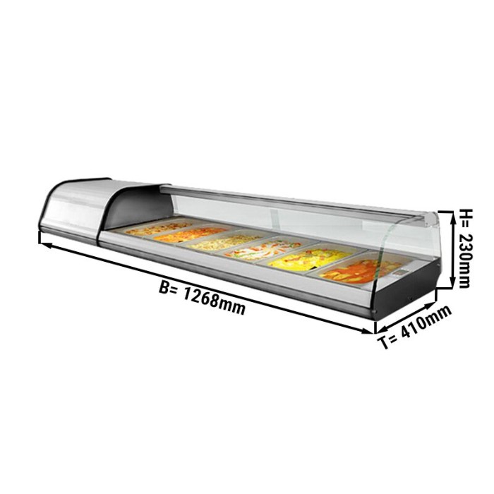 Холодильна вітрина Tapas - 4 x GN 1/3 GGM Gastro ATAI134 0