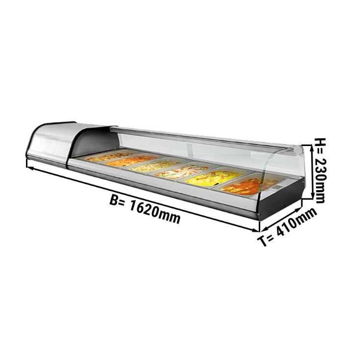 Холодильна вітрина Tapas - 6 x GN 1/3 GGM Gastro ATAI164 0