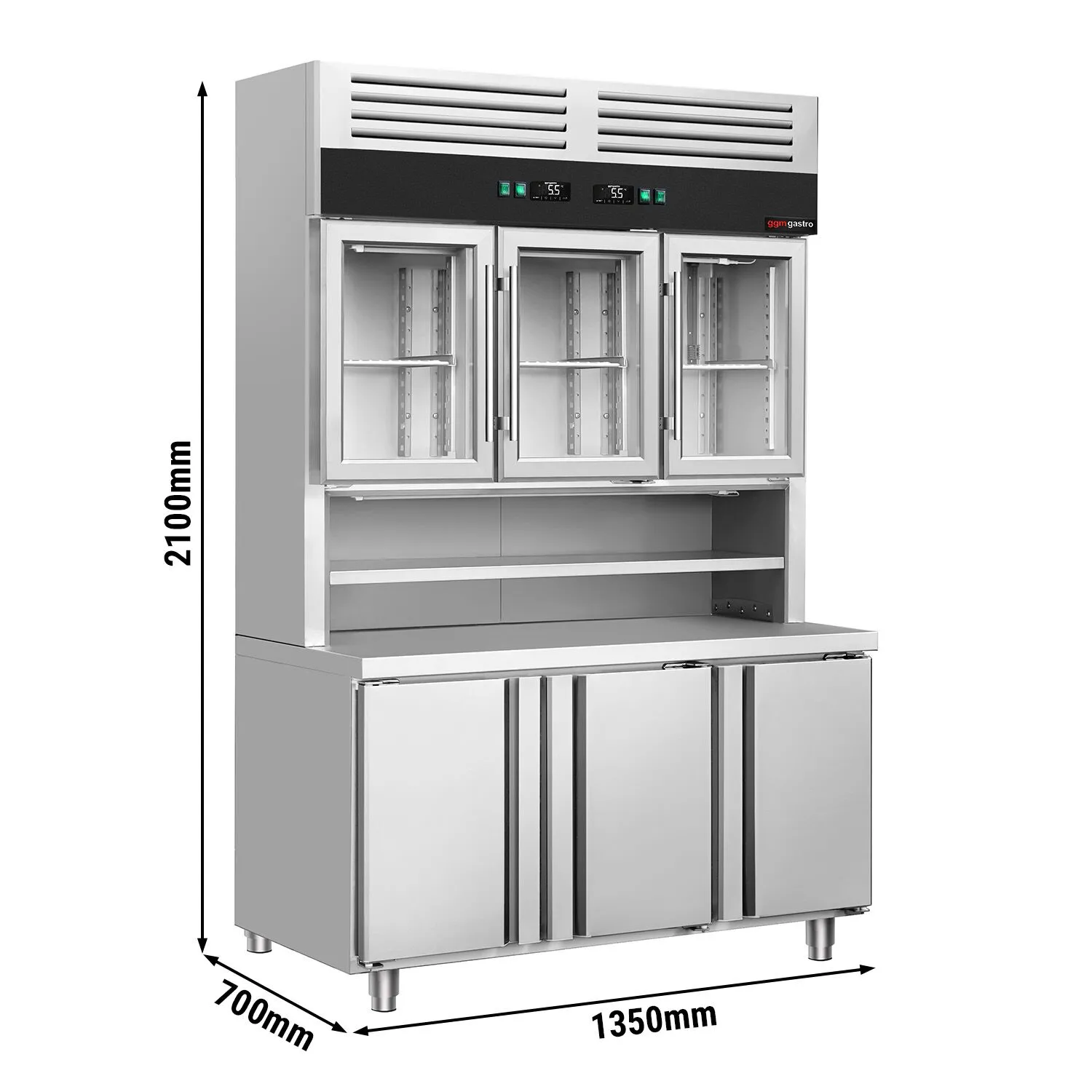 Холодильная витрина с горкой холодильная GGM-Gastro KKC3T7 0