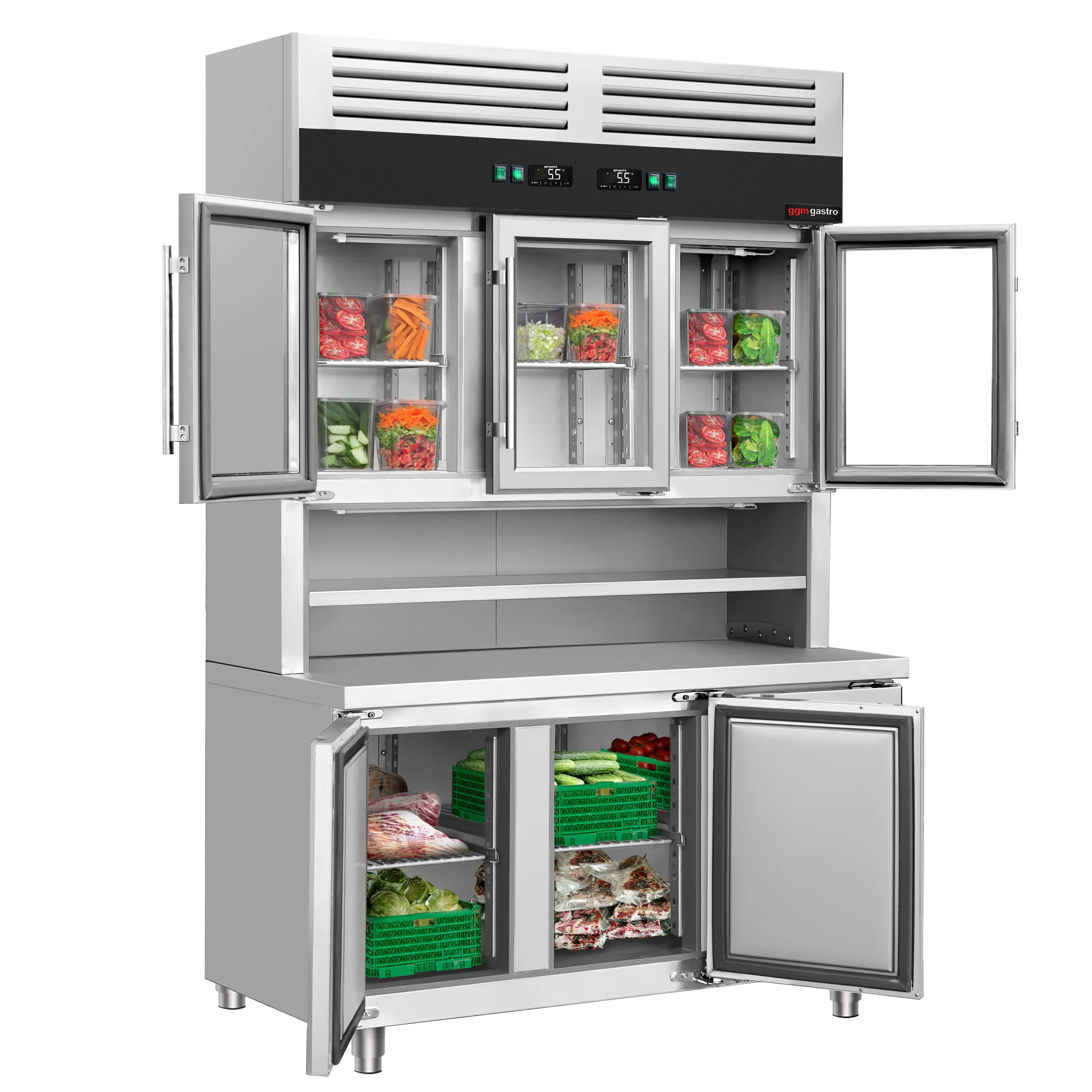 Холодильная витрина с горкой холодильная GGM-Gastro KKC3T7 1