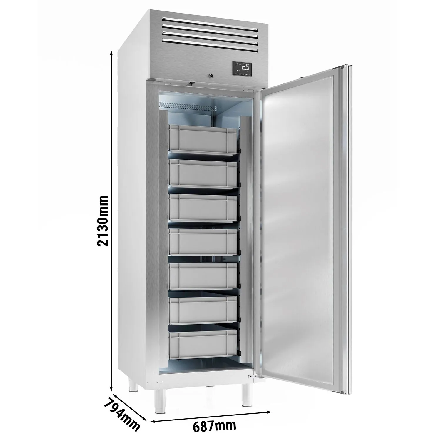 Холодильный шкаф для рыбы из нержавеющей стали PREMIUM GGM-Gastro FEI78T1 0