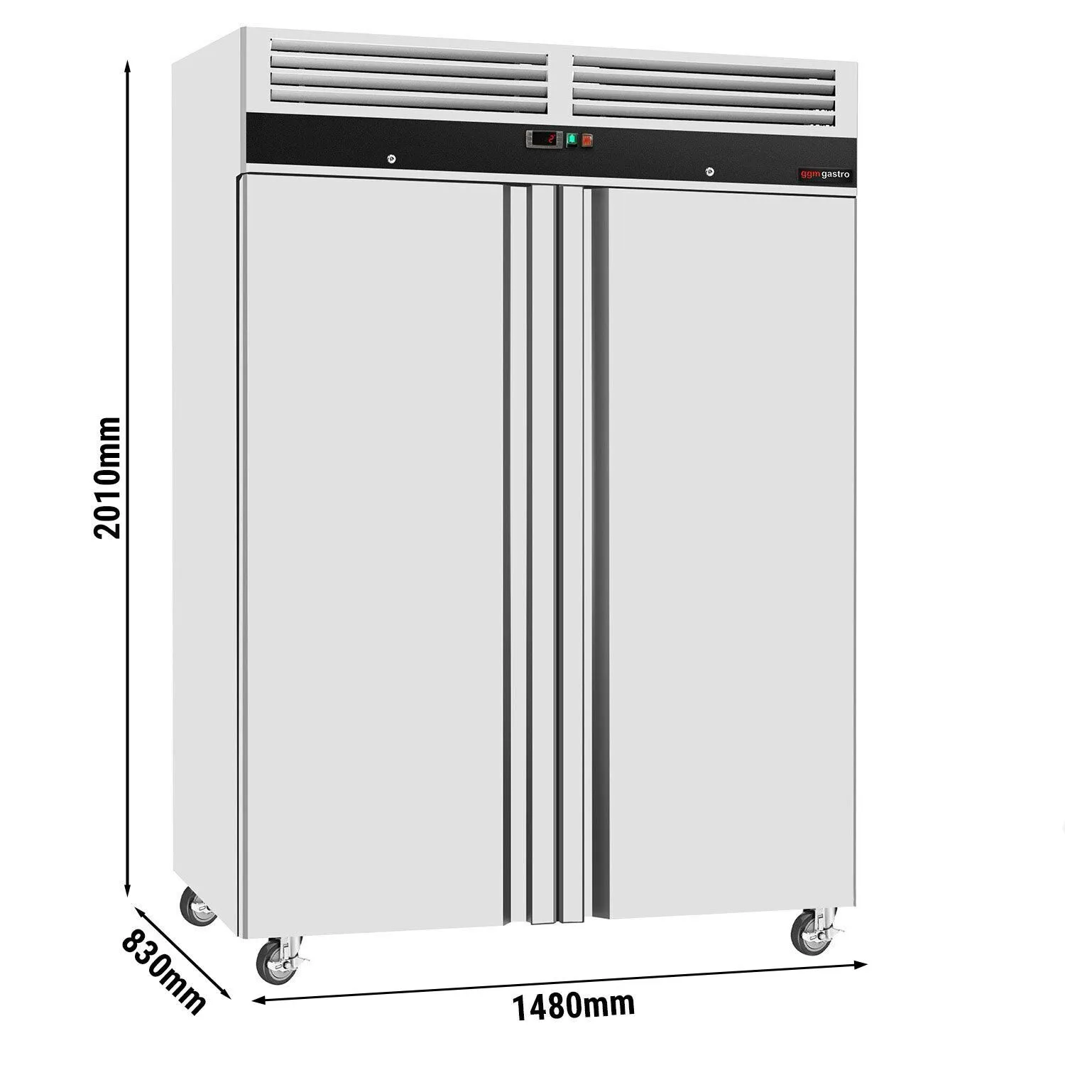 Холодильный шкаф из нержавеющей стали ECO-GN 2/1-960 л GGM GASTRO KSJ1400ND 0