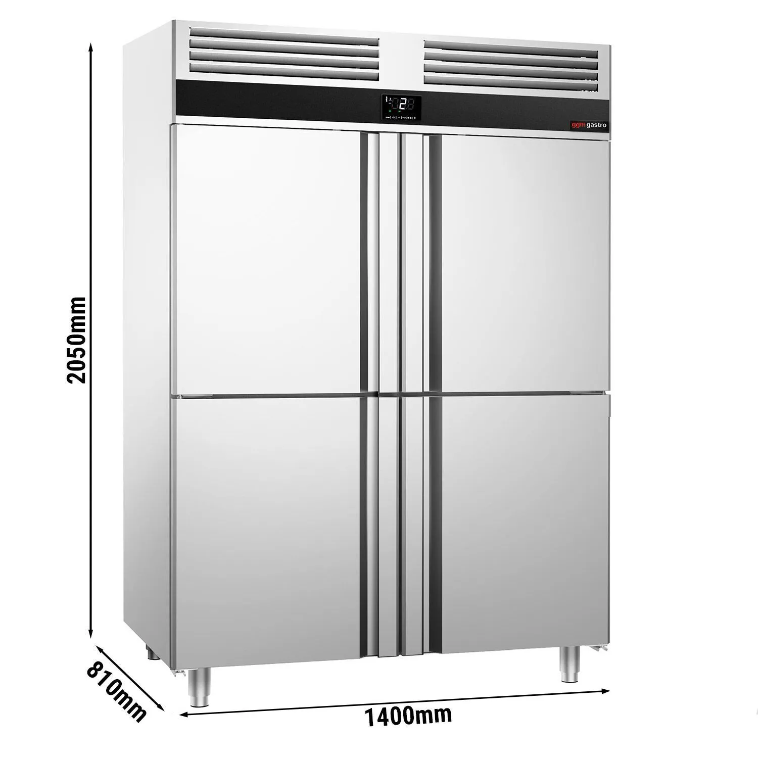 Холодильный шкаф из нержавеющей стали PREMIUM GGM-Gastro KSF1482T 0