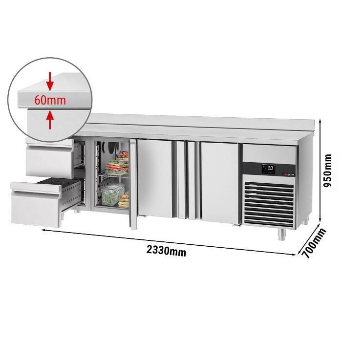 Холодильний стіл GGM Gastro KTF227AND-EF#3T#2S 1
