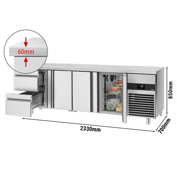 Холодильний стіл GGM Gastro KTF227ND-EF#3T#2S 0