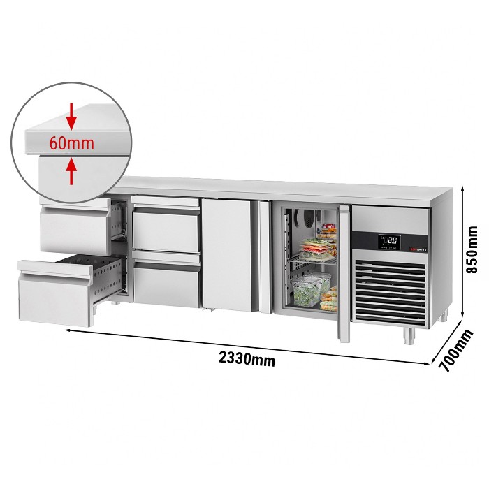 Холодильний стіл GGM Gastro KTF227ND-EF#2T#4S 0