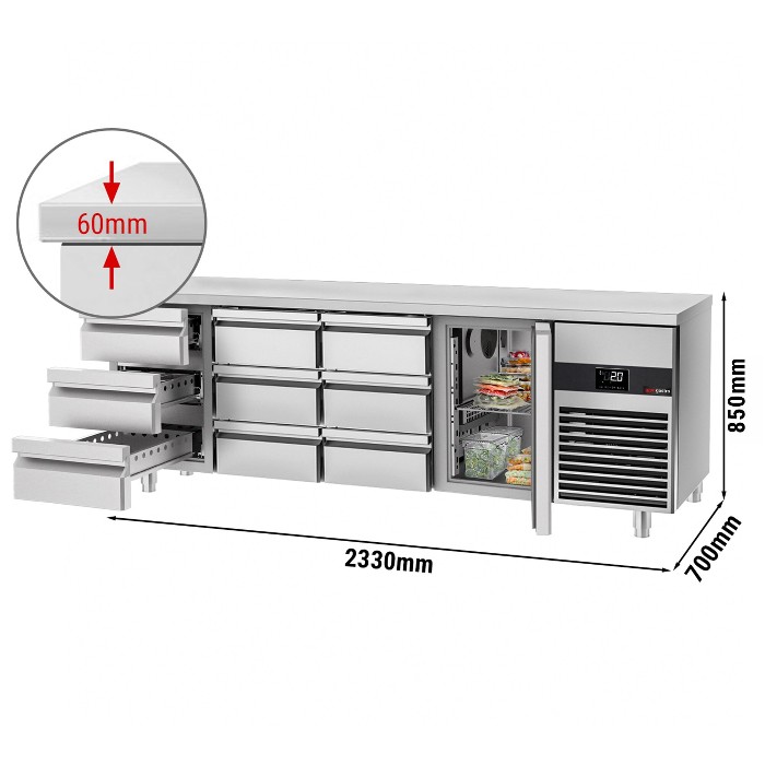 Холодильний стіл GGM Gastro KTF227ND-EF#1T#9S 0