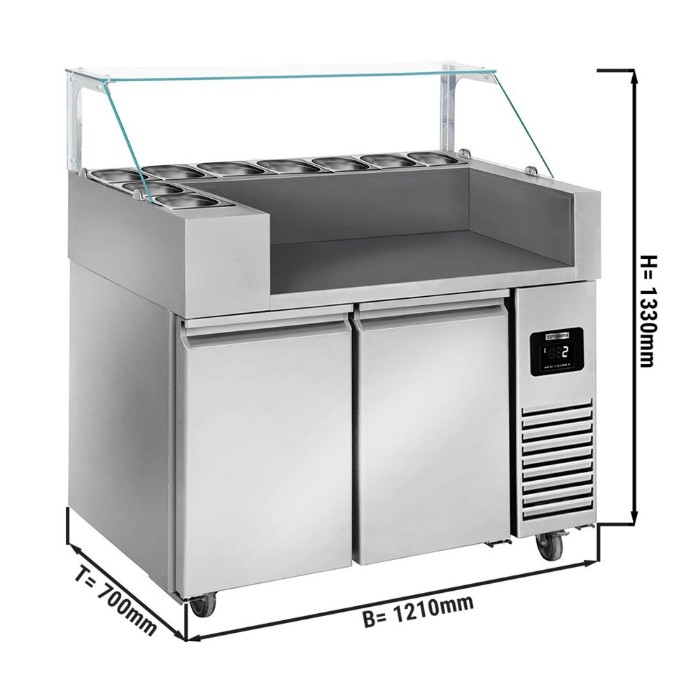 Холодильный стол саладетта - 1.21 x 0.7 м / 2 двери GGM Gastro ZBF127DN 2