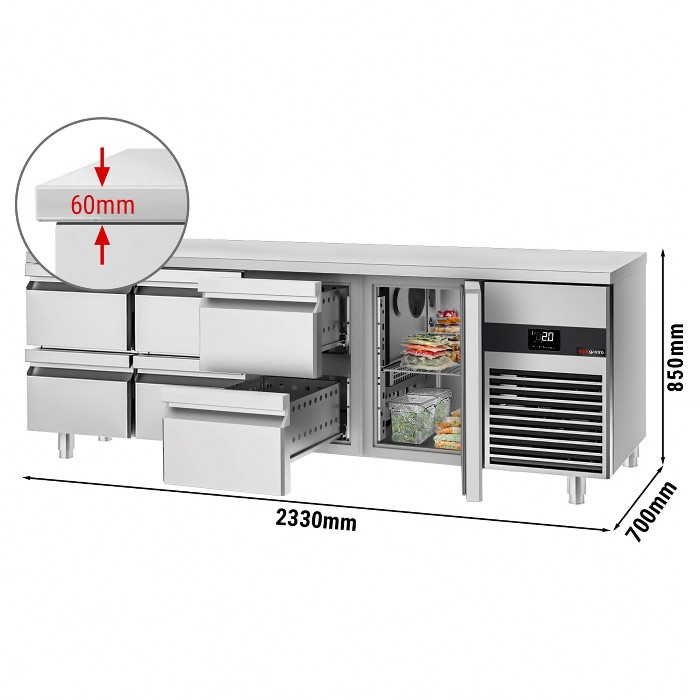 Холодильний стіл GGM Gastro KTF227ND-EF#1T#6S 0