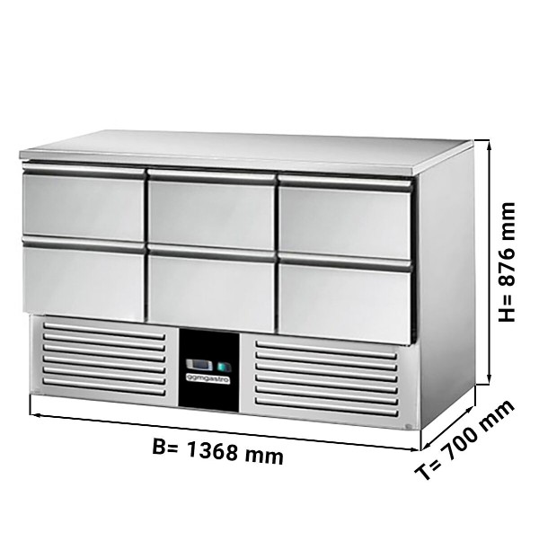 Холодильный стол PREMIUM GGM Gastro SAG147E6ND 0