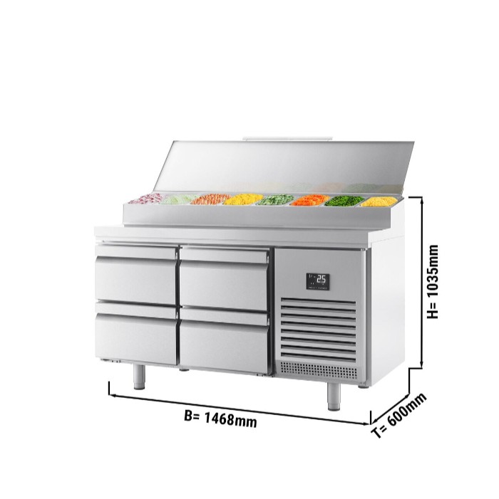 Холодильный стол саладетта GGM Gastro ZTI156#2#6SBI1212 0