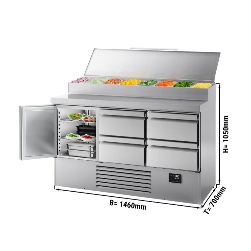 Холодильний стіл саладетта GGM Gastro ZTI157M#2#7SBI1213 0