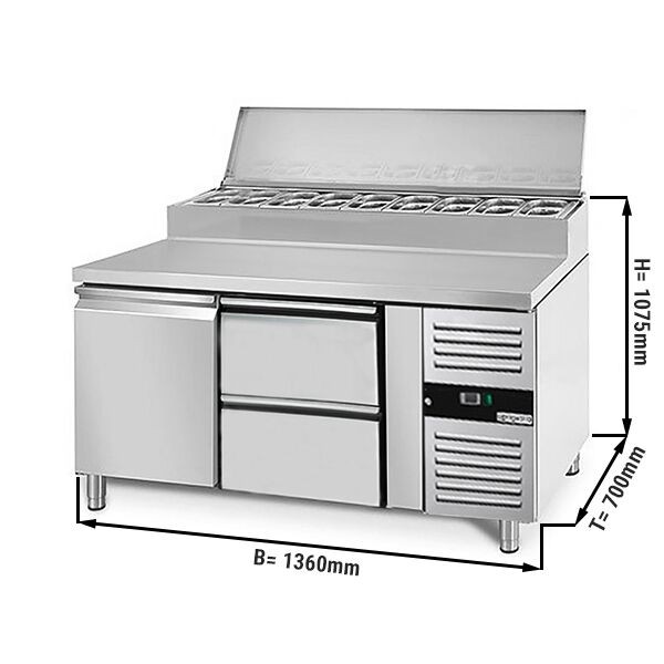 Холодильный стол саладетта GGM Gastro ZBG157ND#SBS1212 1