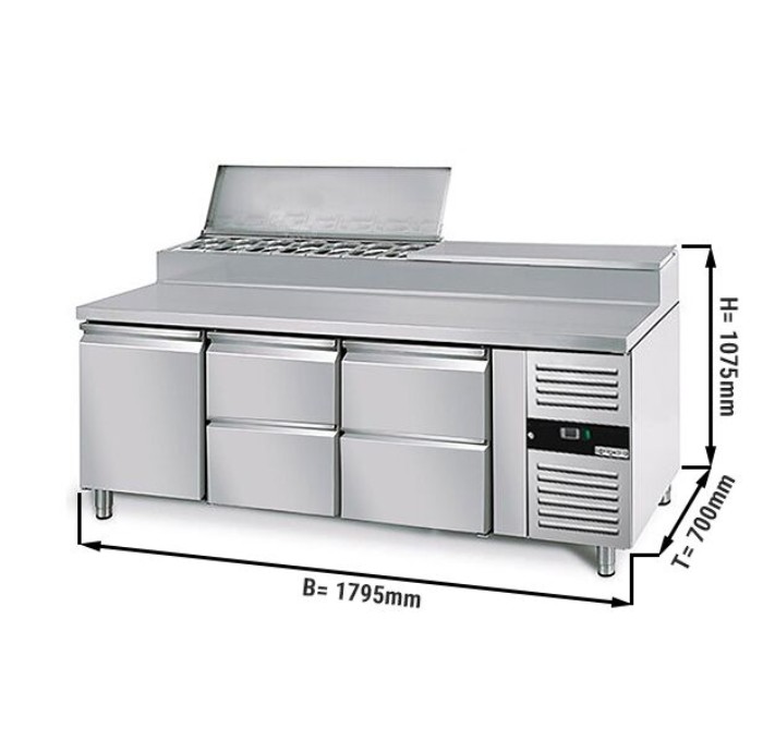 Холодильний стіл саладетта GGM Gastro ZBG207ND#2#SBS1212 0