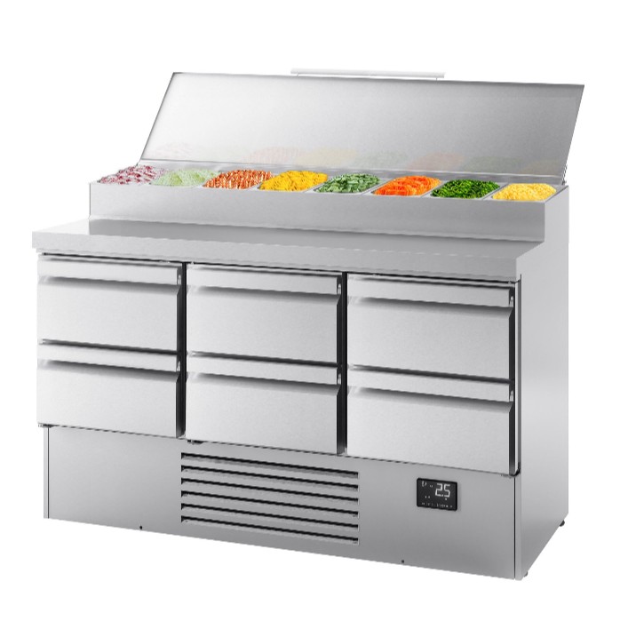 Холодильний стіл саладетта GGM Gastro ZTI157M#3#7SBI1213 0