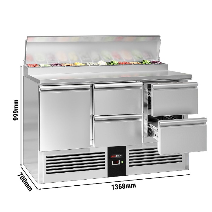 Холодильний стіл саладетта PREMIUM GGM Gastro SAG147AND#2#SBG1212 1